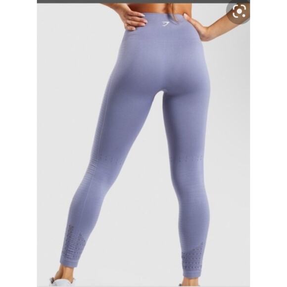 Gymshark Leggings Womens Small Purple Energy High Waisted Seamless Cutout - Picture 4 of 10